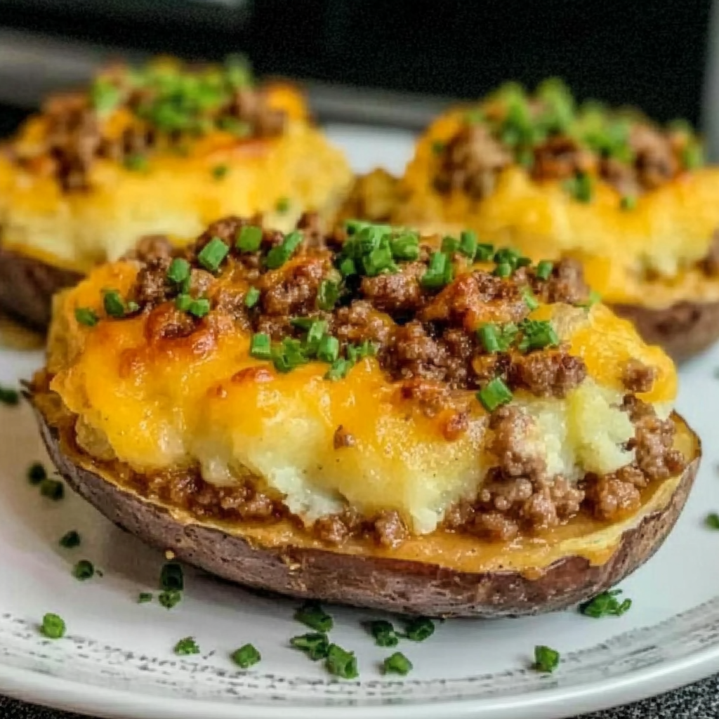 Recipe preparation for Shepherd’s Pie Baked Potato