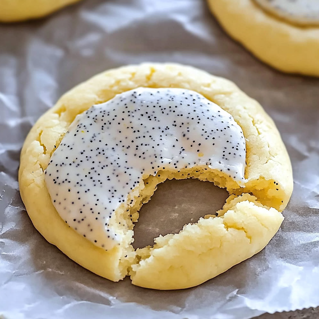 Recipe preparation for Crumbl Lemon Poppy Seed Cookies
