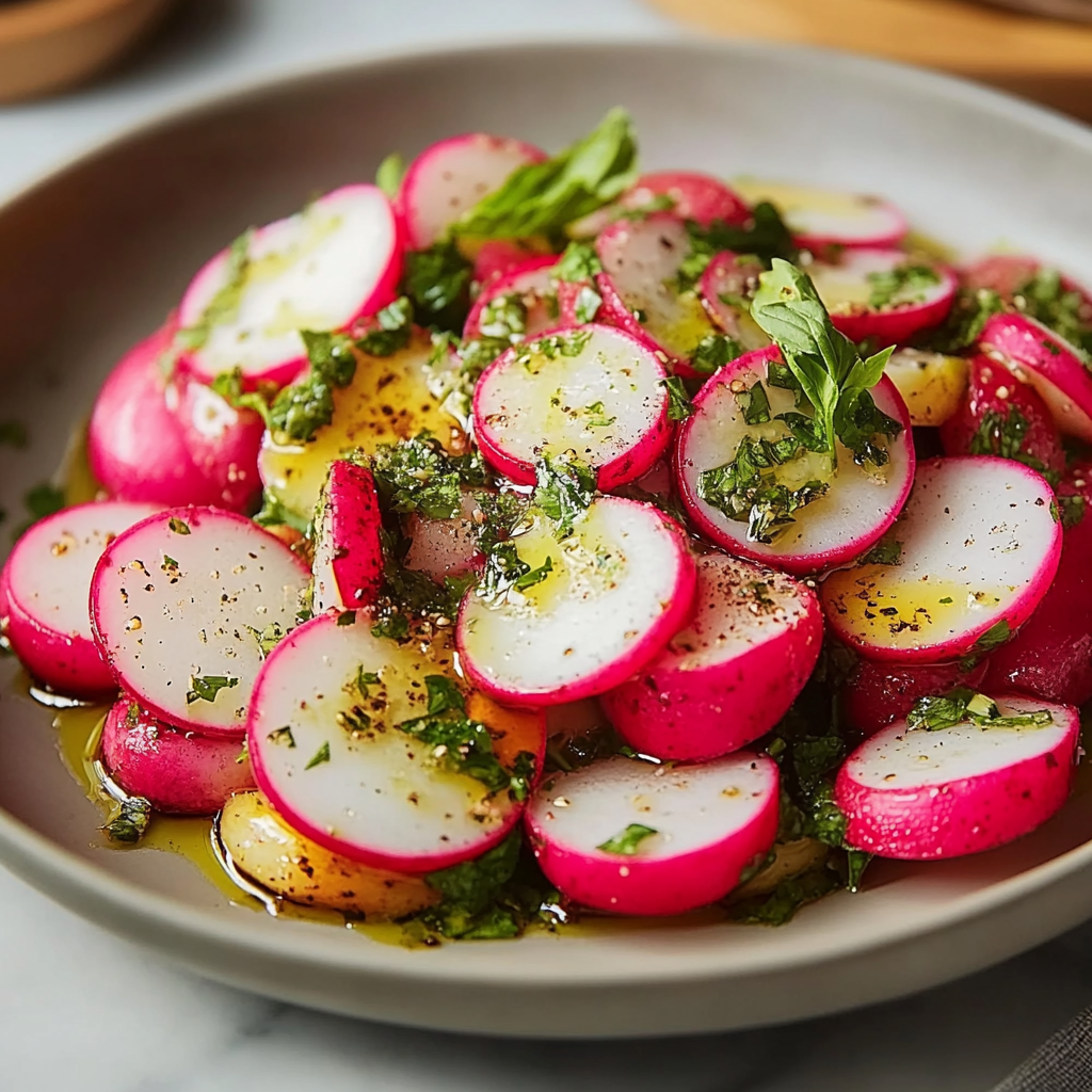 Recipe preparation for Best Radish Salad