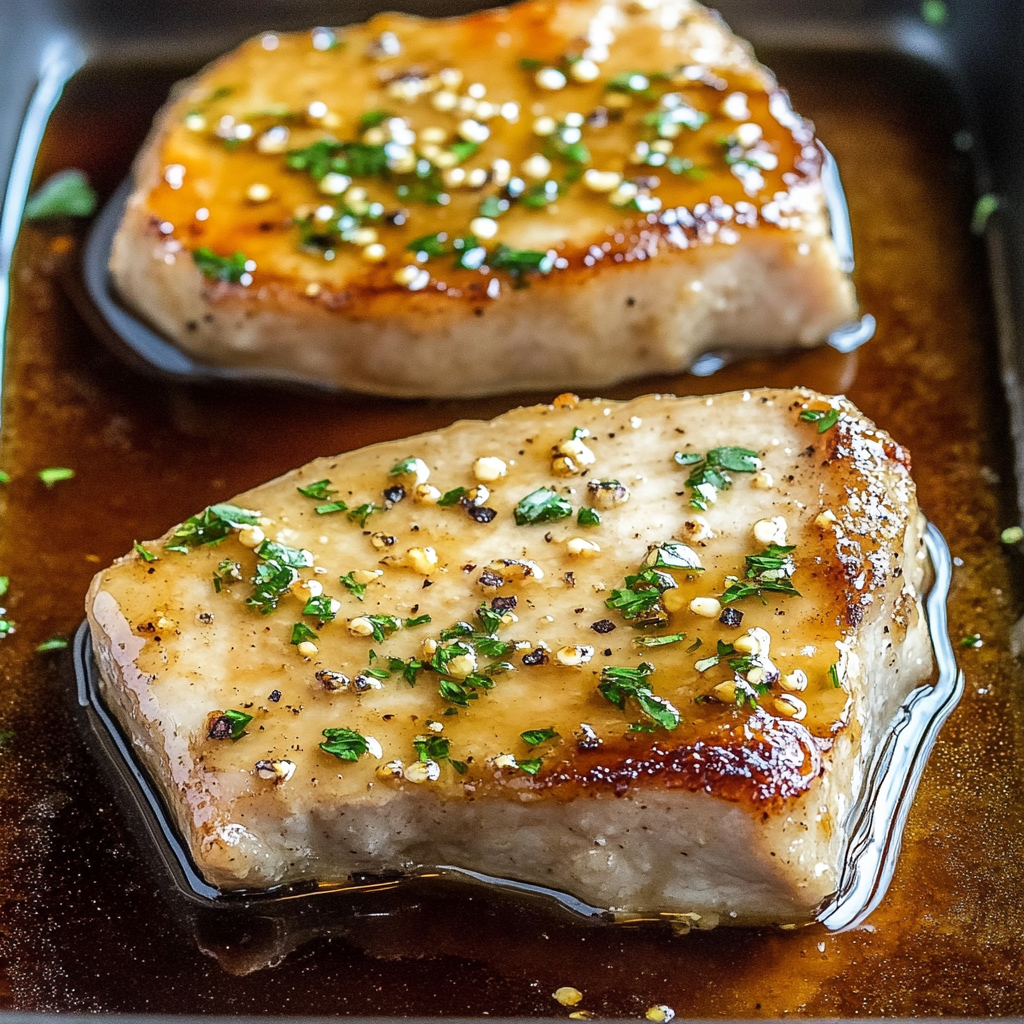 Recipe preparation for Honey Mustard Pork Chops In Oven