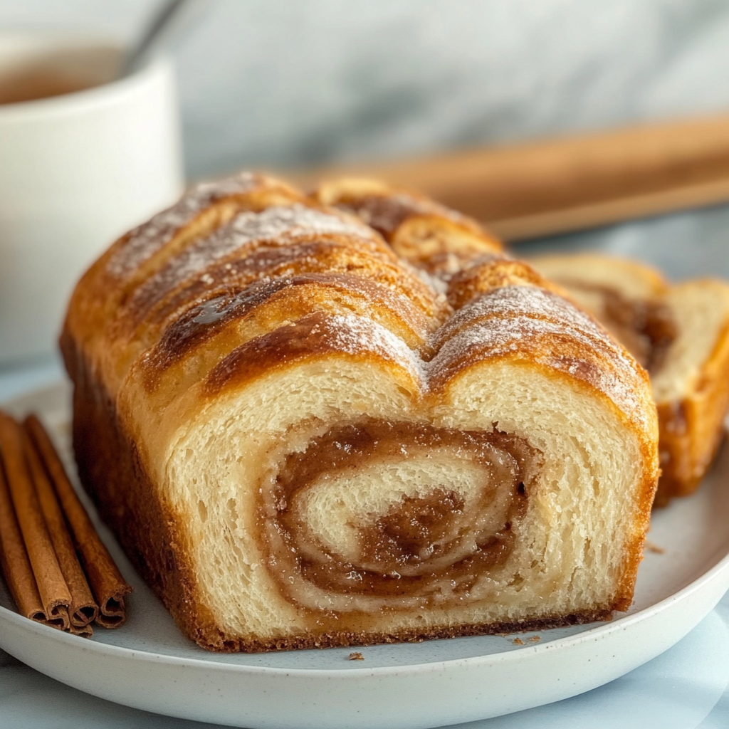 Recipe preparation for Cinnamon Sugar Sourdough Bread
