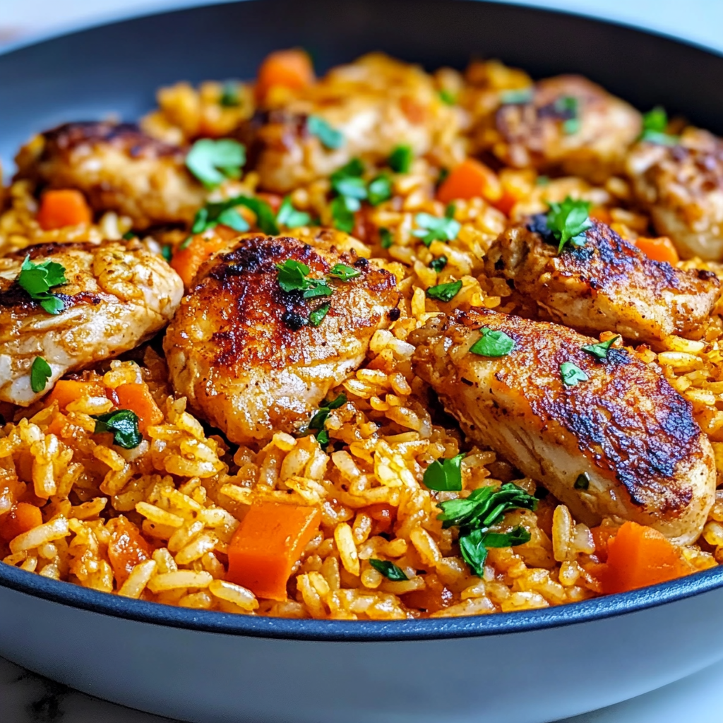 Recipe preparation for One Pot Cajun Chicken Rice