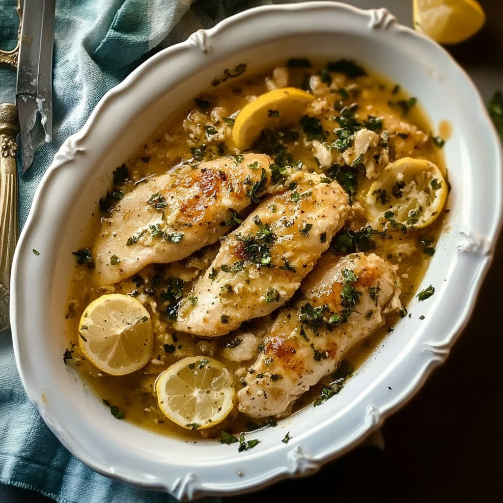Recipe preparation for Cozy Crockpot Chicken Piccata