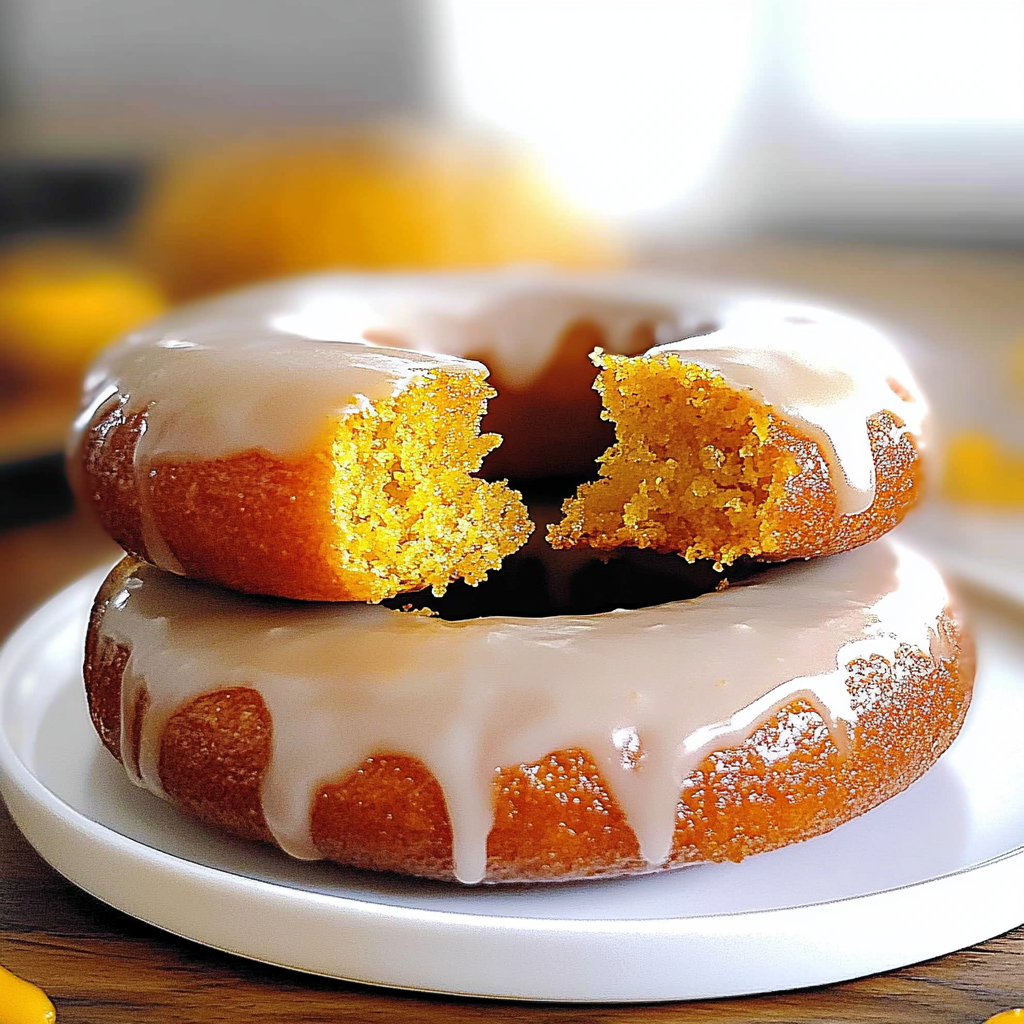Recipe preparation for Baked Pumpkin Donuts