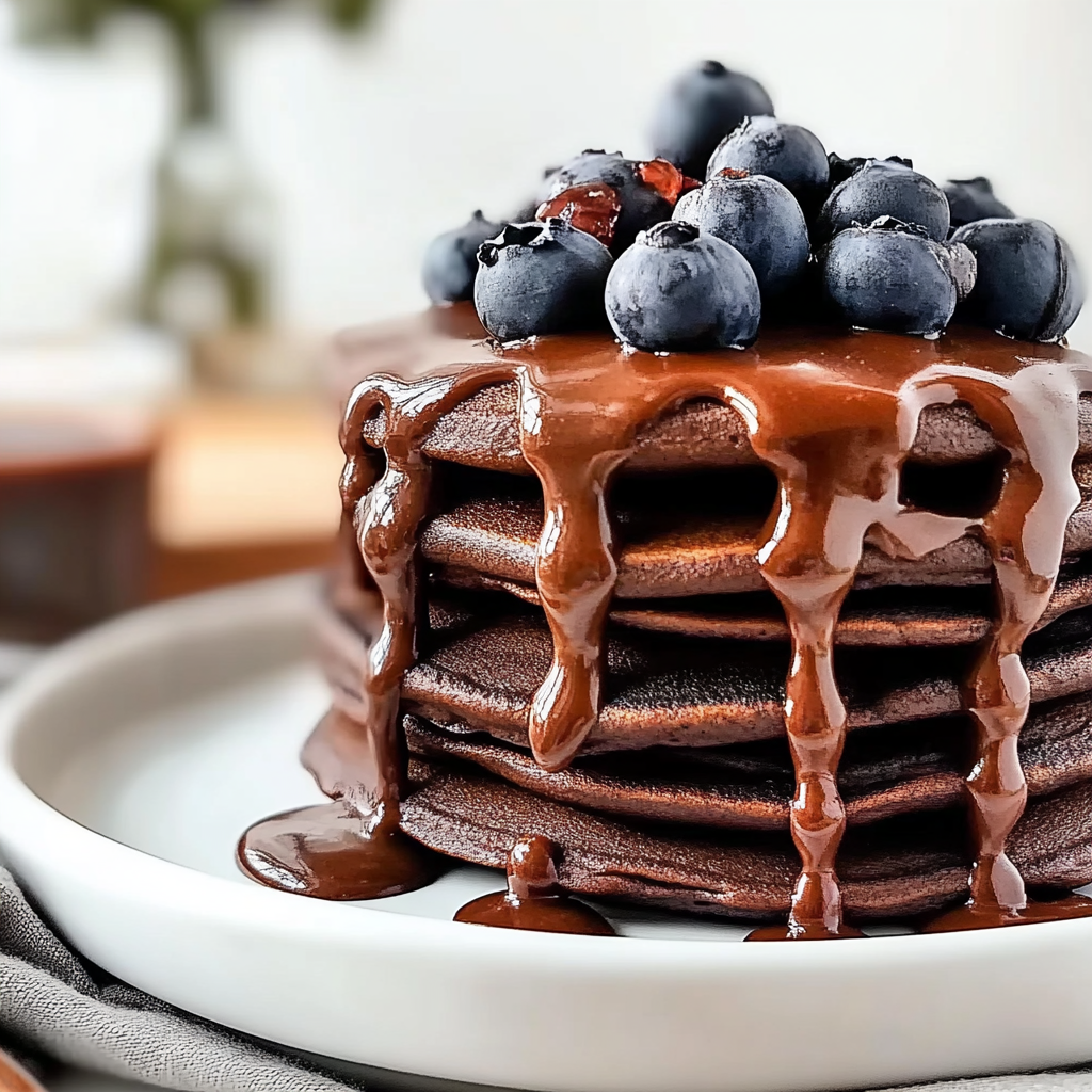Recipe preparation for Chocolate Pancakes
