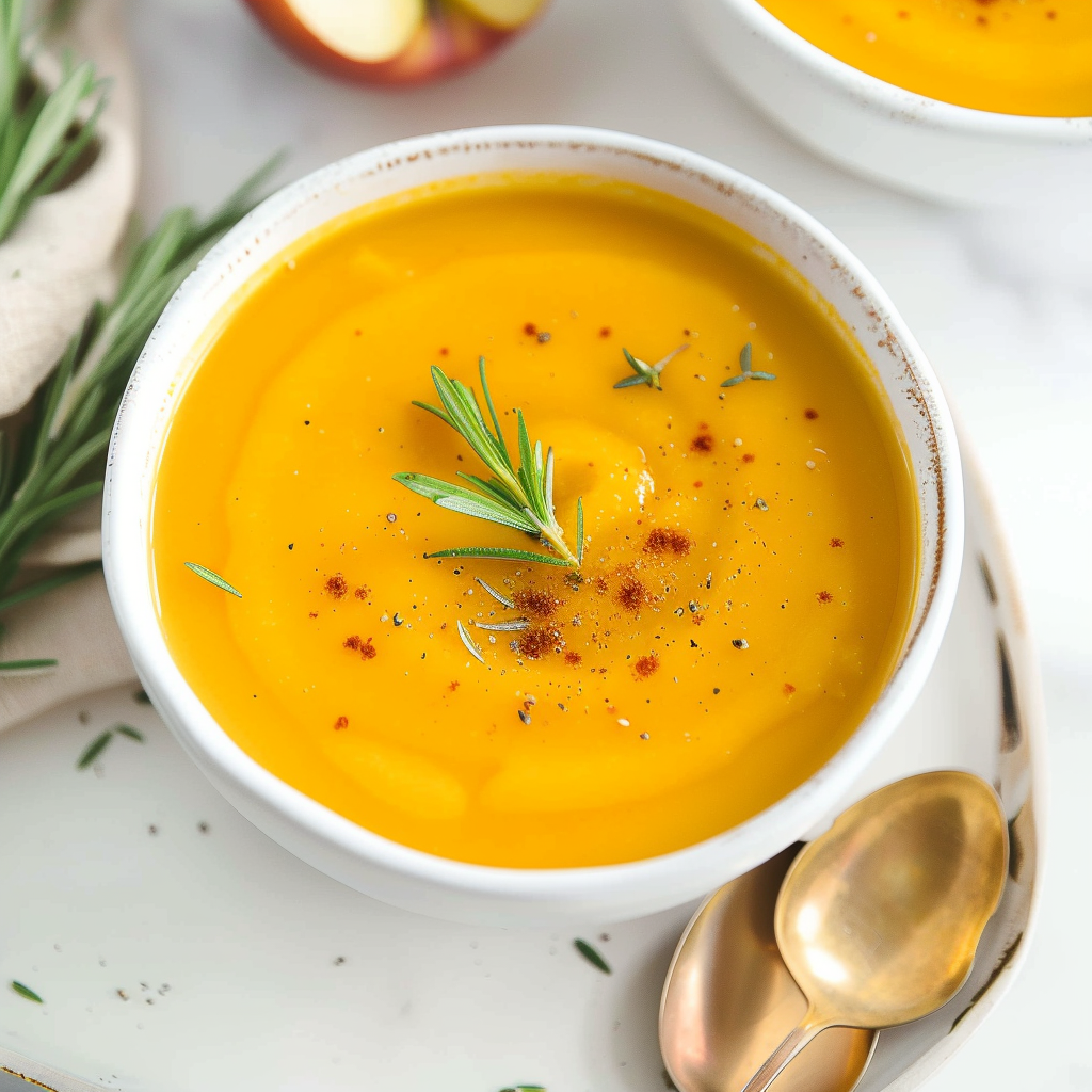 Recipe preparation for Butternut Squash & Apple Soup