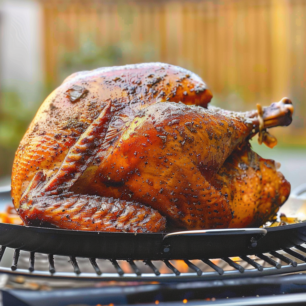 Recipe preparation for Smoked Turkey with Cajun Rub