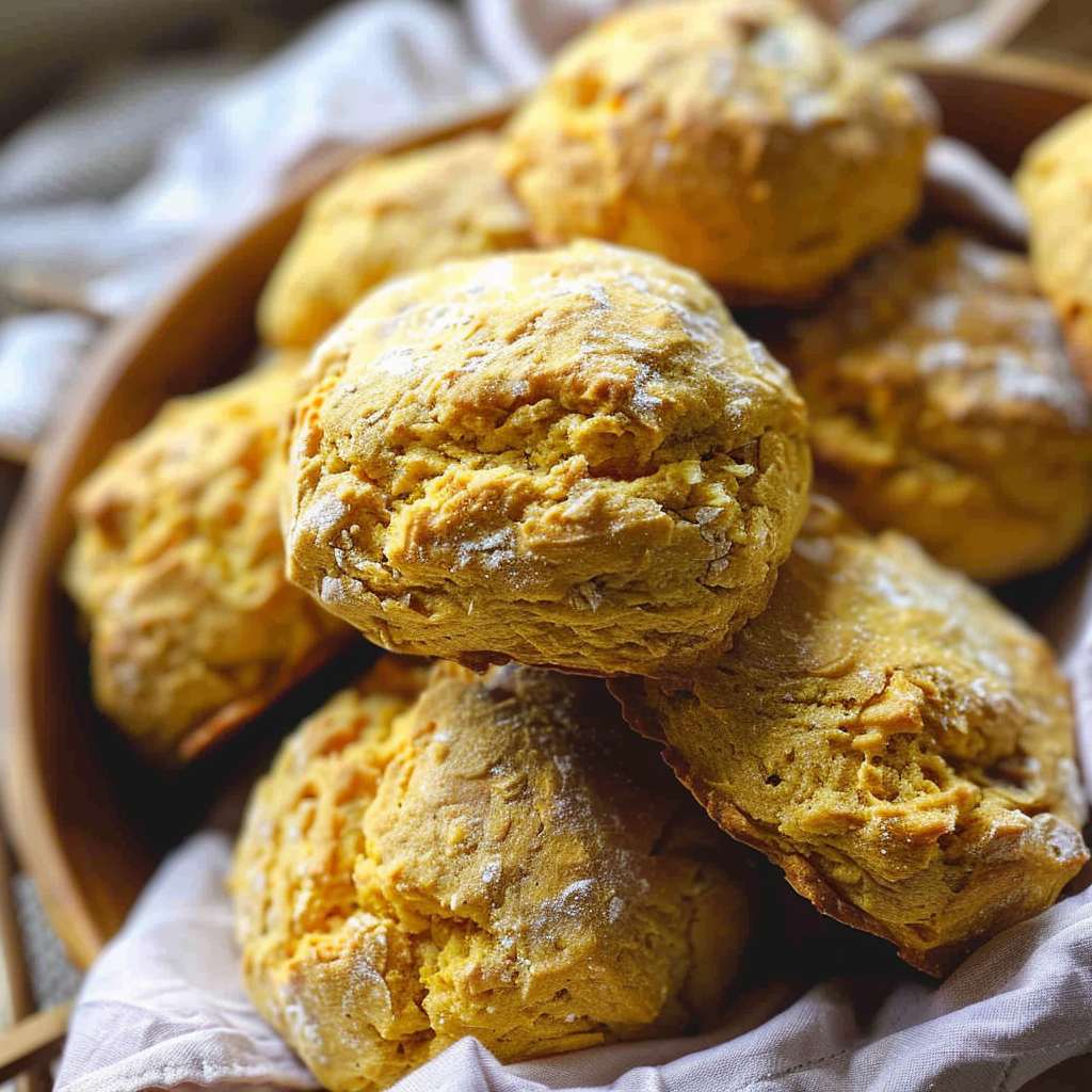 Recipe preparation for Mini Pumpkin Sage Biscuits