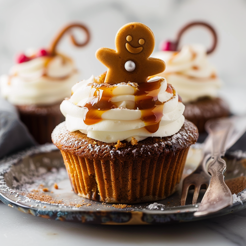 Recipe preparation for Festive Gingerbread Latte Cheesecake Cups
