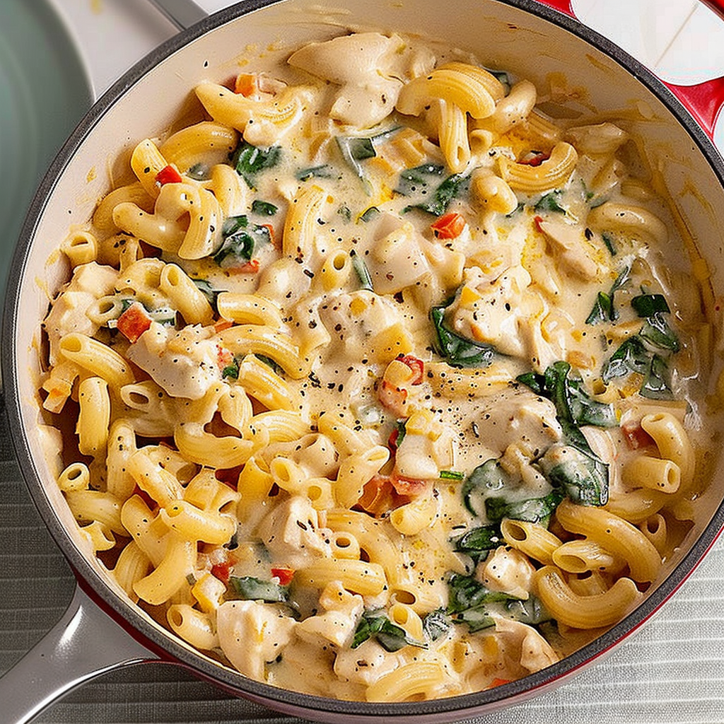 Recipe preparation for One-Pot Creamy Tuscan Chicken Pasta