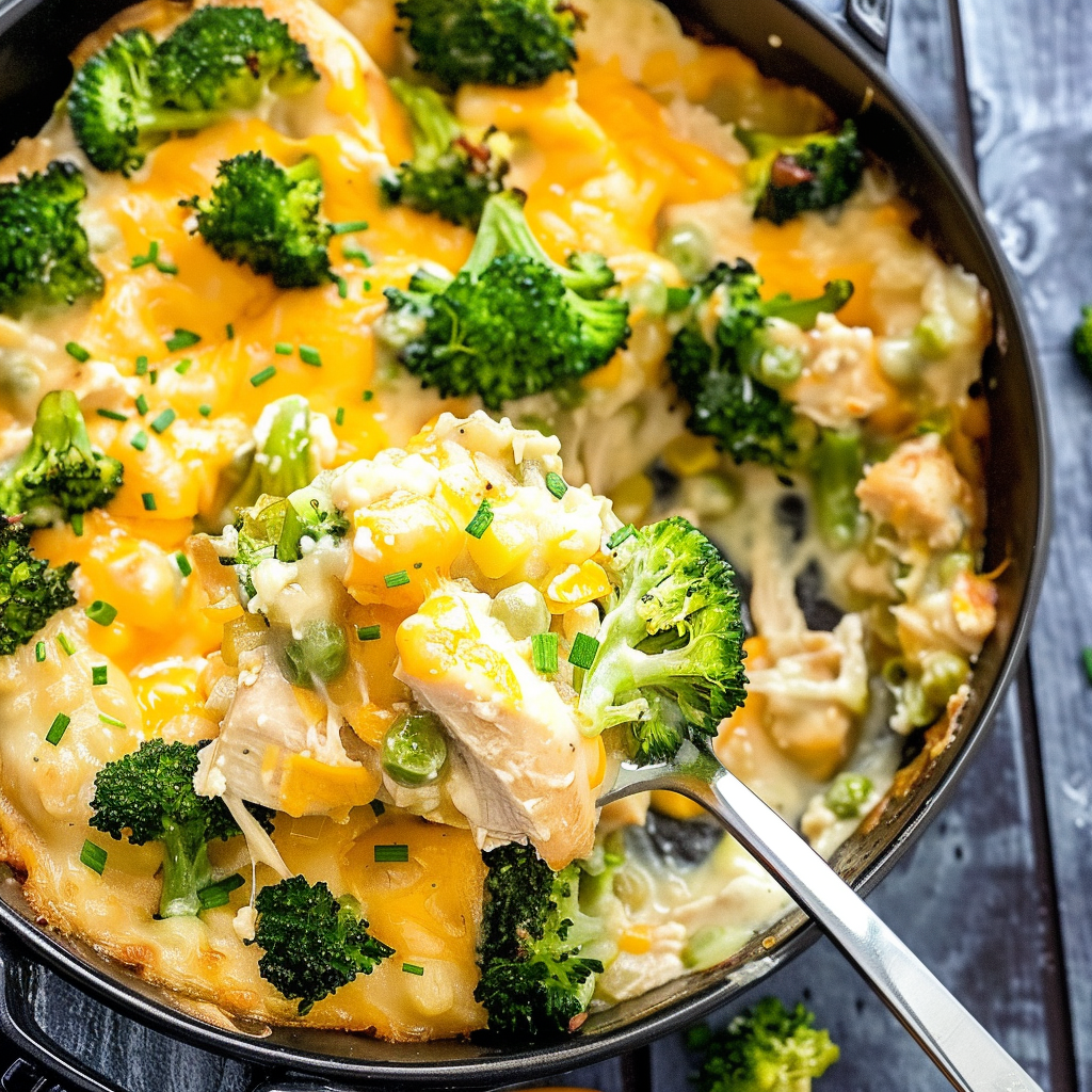 Recipe preparation for Broccoli Chicken Casserole