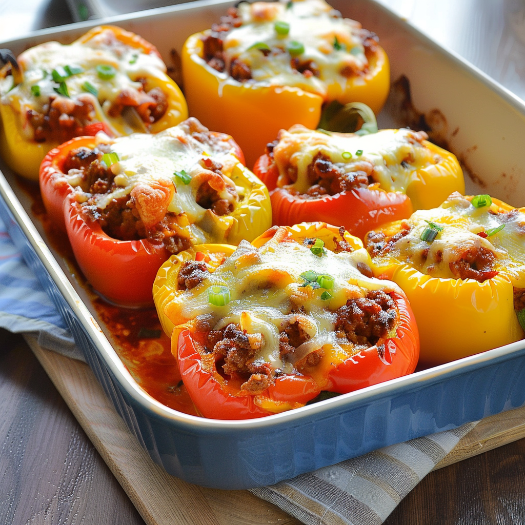 Recipe preparation for Stuffed Peppers (various fillings)