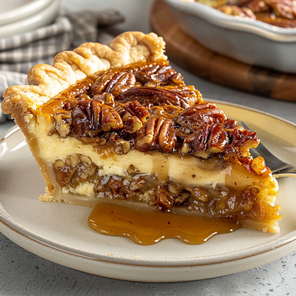 Recipe preparation for Pecan Cheesecake Pie / Pecan Pie Variants