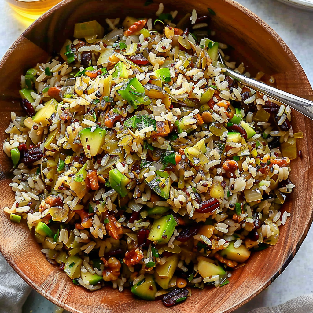 Recipe preparation for Wild rice pilaf