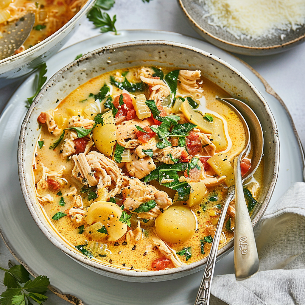 Recipe preparation for Marry Me Chicken Soup