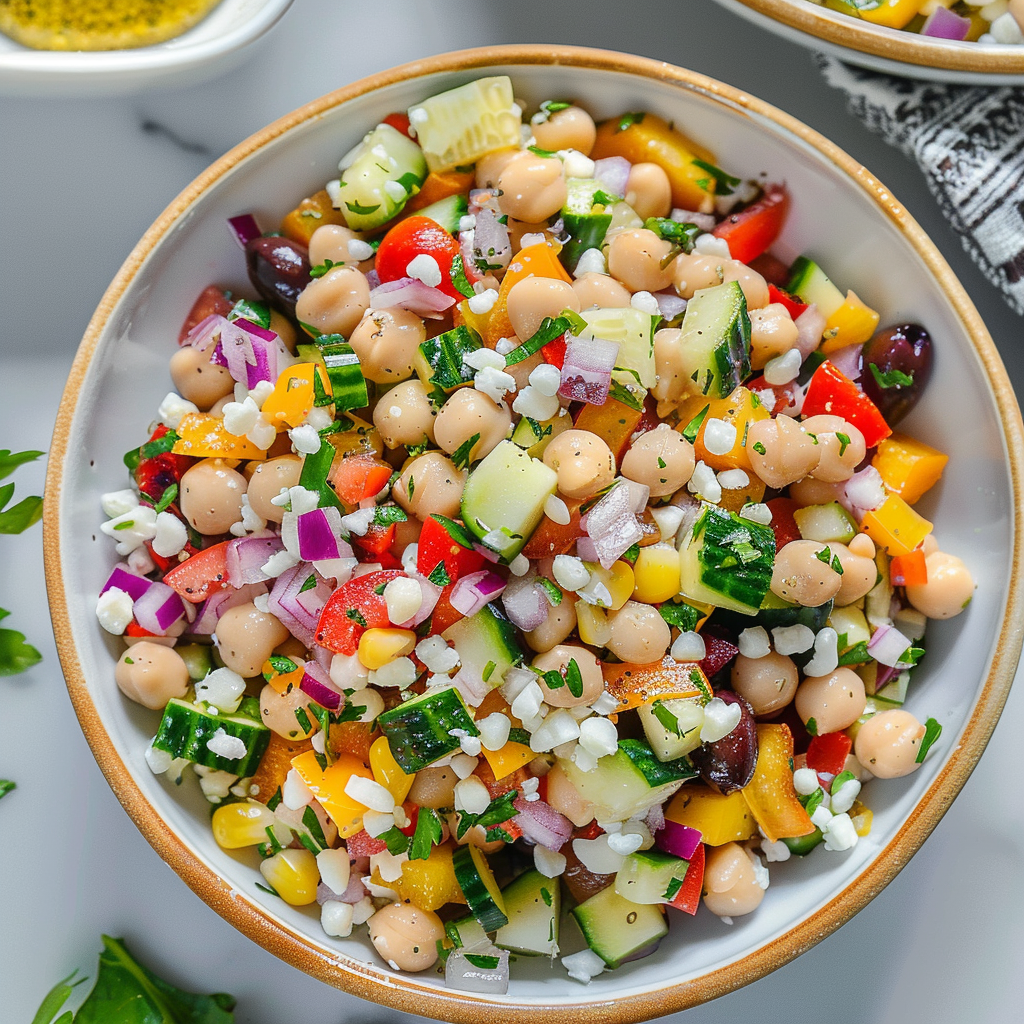 Recipe preparation for Dense Bean Salad