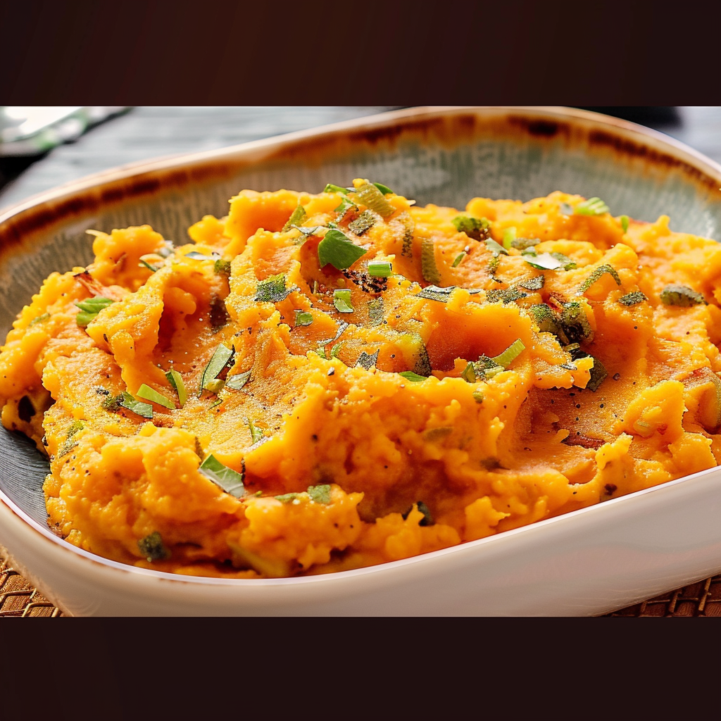 Recipe preparation for Coconut-Lime Sweet Potato Mash