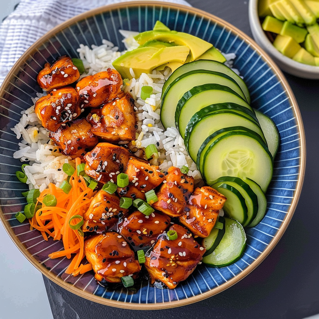 Recipe preparation for Easy Meal Prep Salmon Bowls