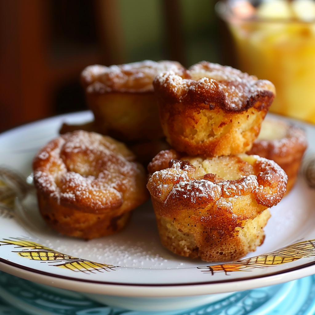 Recipe preparation for Cinnamon Sugar French Toast Muffins