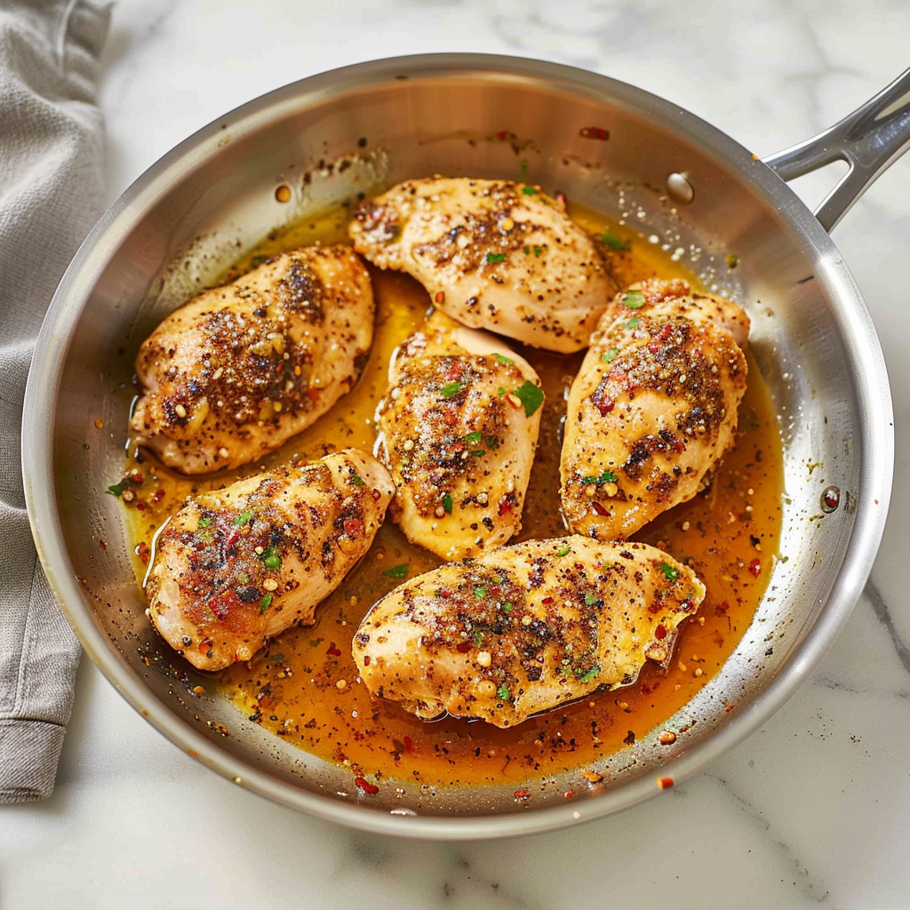 Recipe preparation for Five Ingredient Dinner Garlic Butter Chicken Cutlets