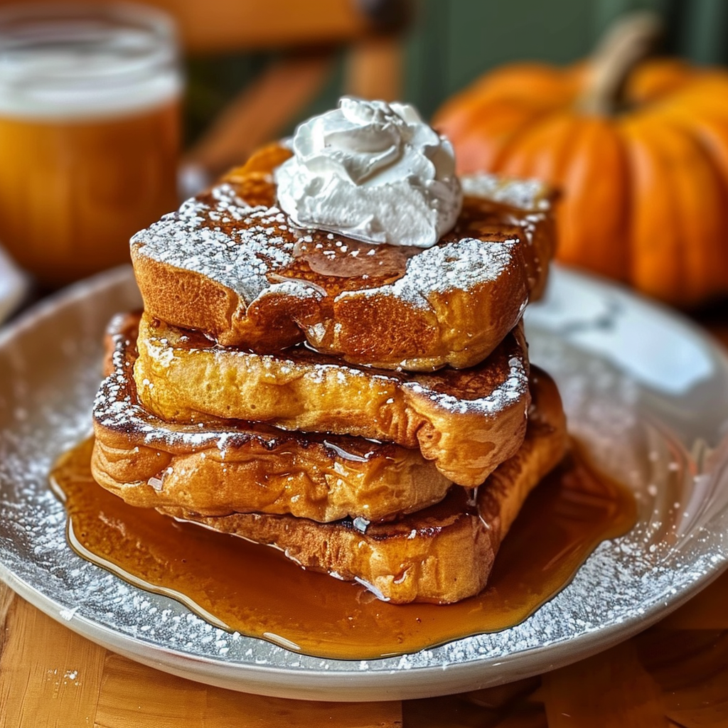 Recipe preparation for Pumpkin French Toast
