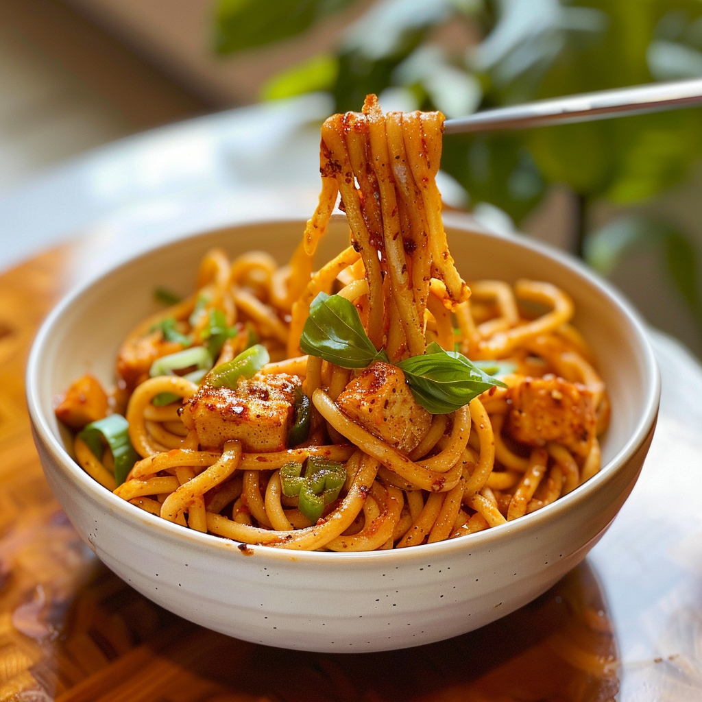 Recipe preparation for Chili Oil Noodles