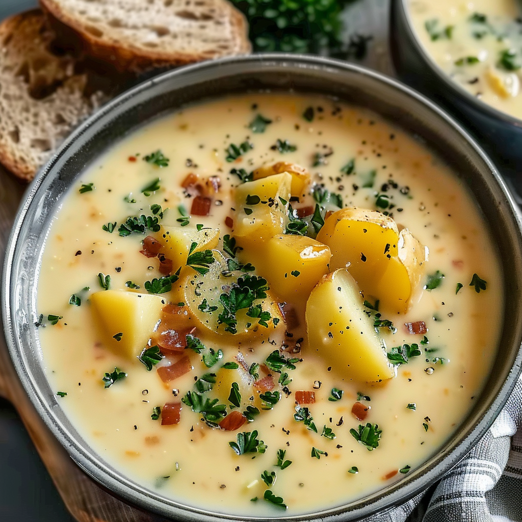 Recipe preparation for Creamy Potato Soup