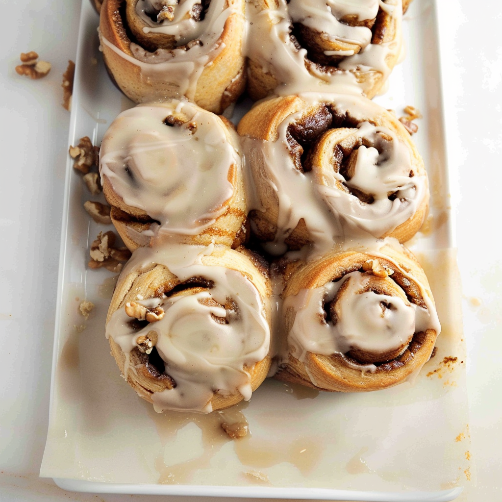 Recipe preparation for Banana Bread Cinnamon Rolls