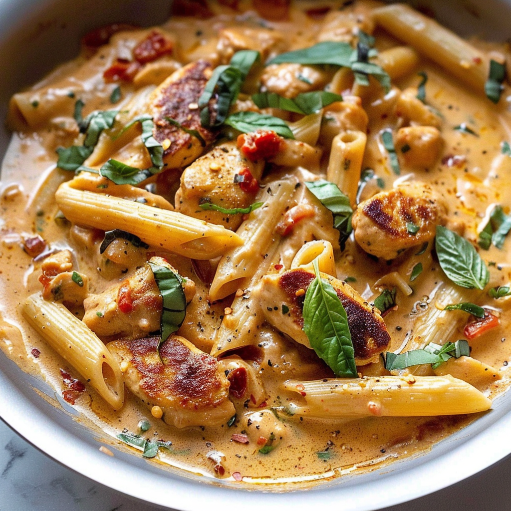 Recipe preparation for Marry Me Chicken Pasta