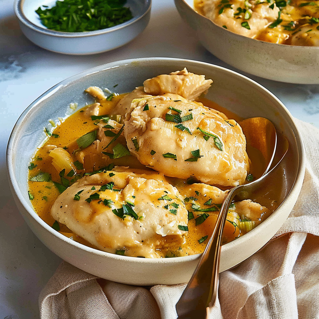 Recipe preparation for Slow Cooker Chicken & Dumplings