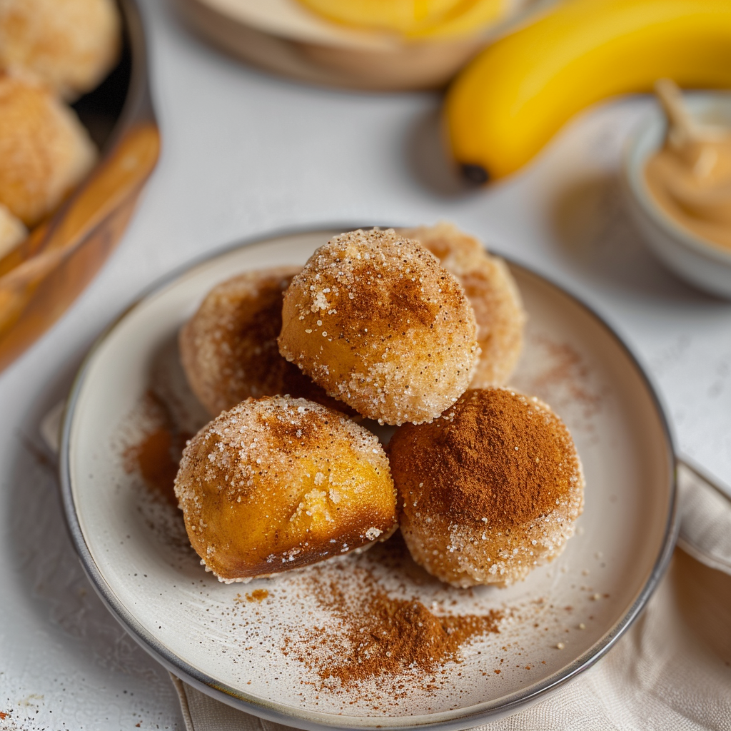 Recipe preparation for Easy Banana Donut Holes