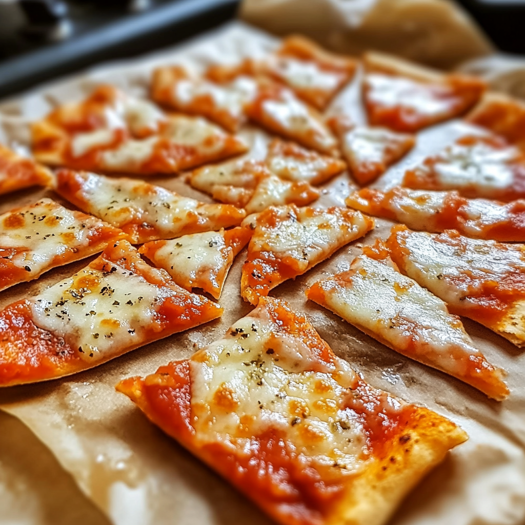 Recipe preparation for Crispy Pizza Chips
