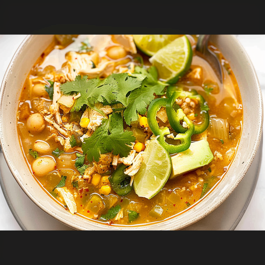 Recipe preparation for Cauliflower White Chicken Chili