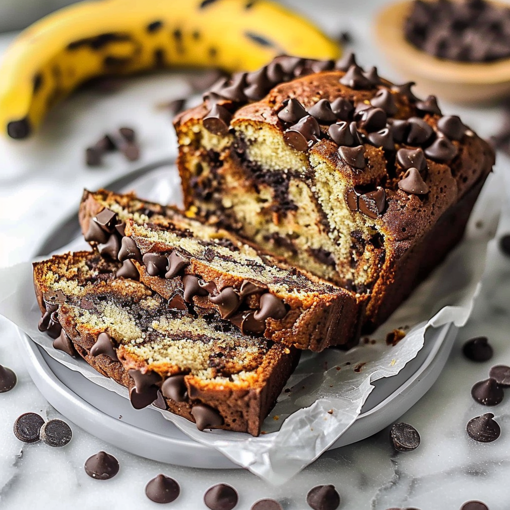 Recipe preparation for SUPER MOIST CHOCOLATE CHIP BANANA BREAD