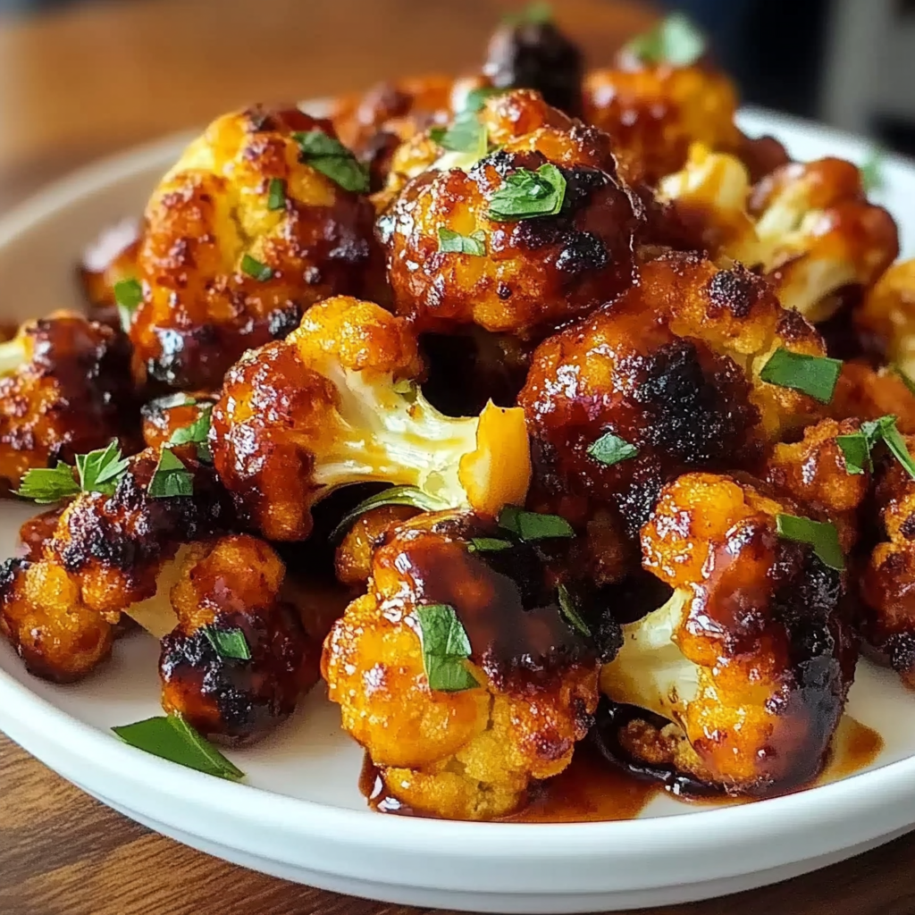 Recipe preparation for Maple Sriracha Cauliflower Bliss