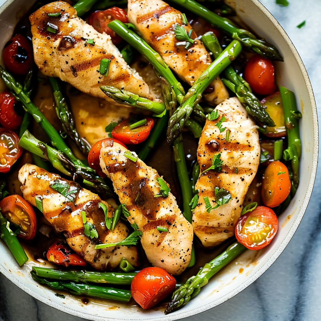 Recipe preparation for Sheet Pan Balsamic Chicken & Veggies
