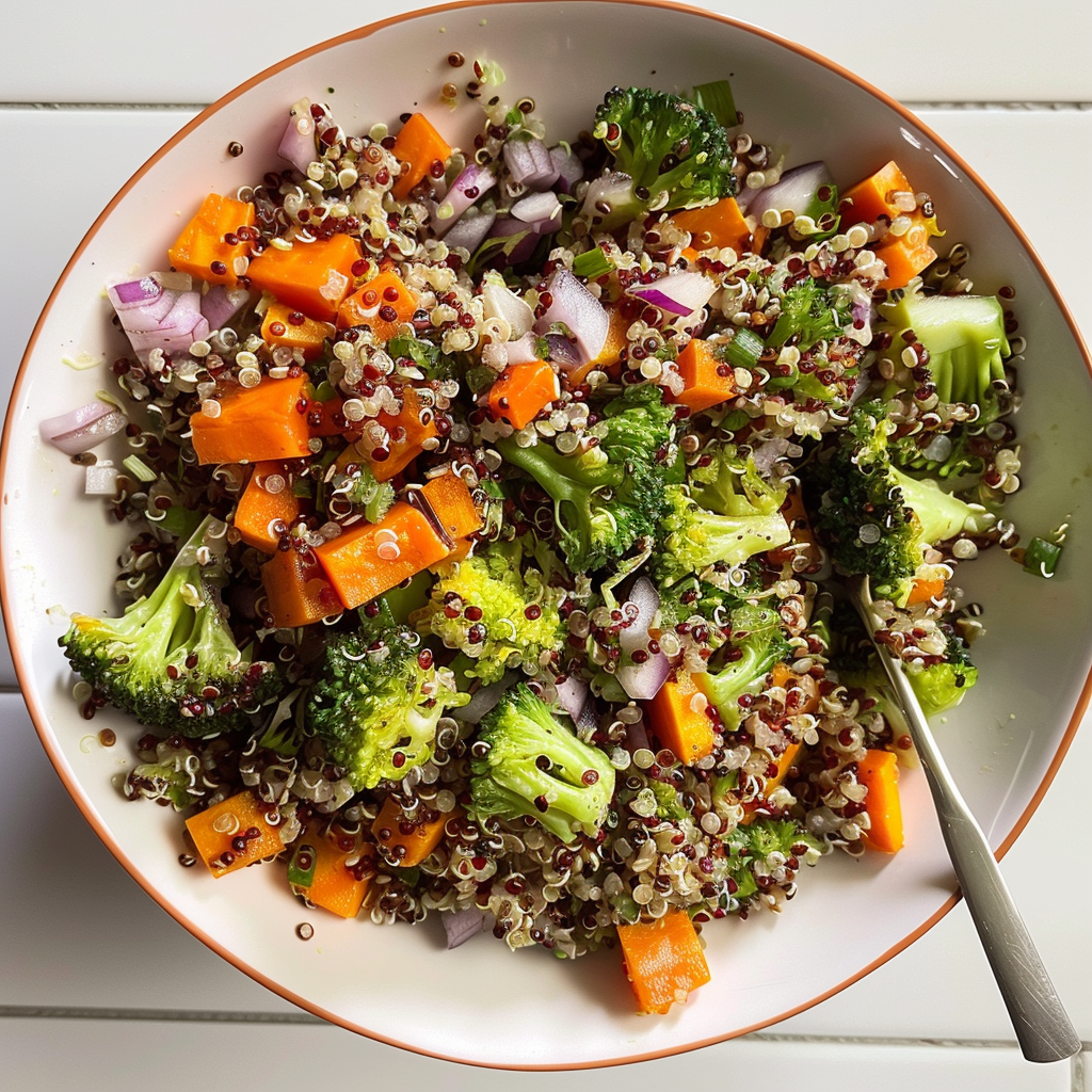 Recipe preparation for Harvest Quinoa Salad