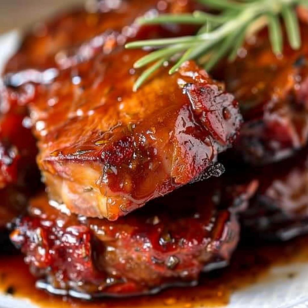 Recipe preparation for Maple Glazed Ham Bites