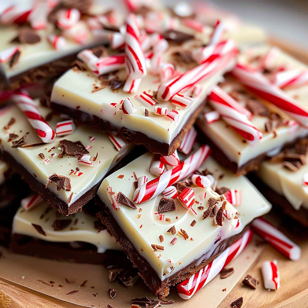 Recipe preparation for Chocolate Peppermint Bark
