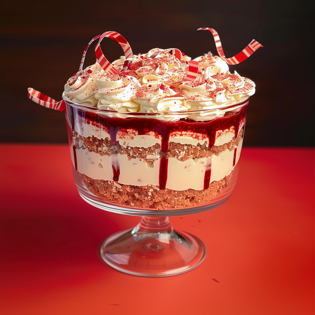 Recipe preparation for Red Velvet Trifle with Mascarpone Cream