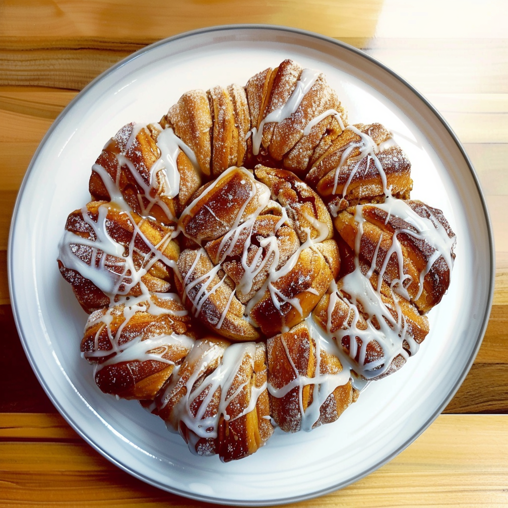 Recipe preparation for Cinnamon Roll Pull-Apart Bread