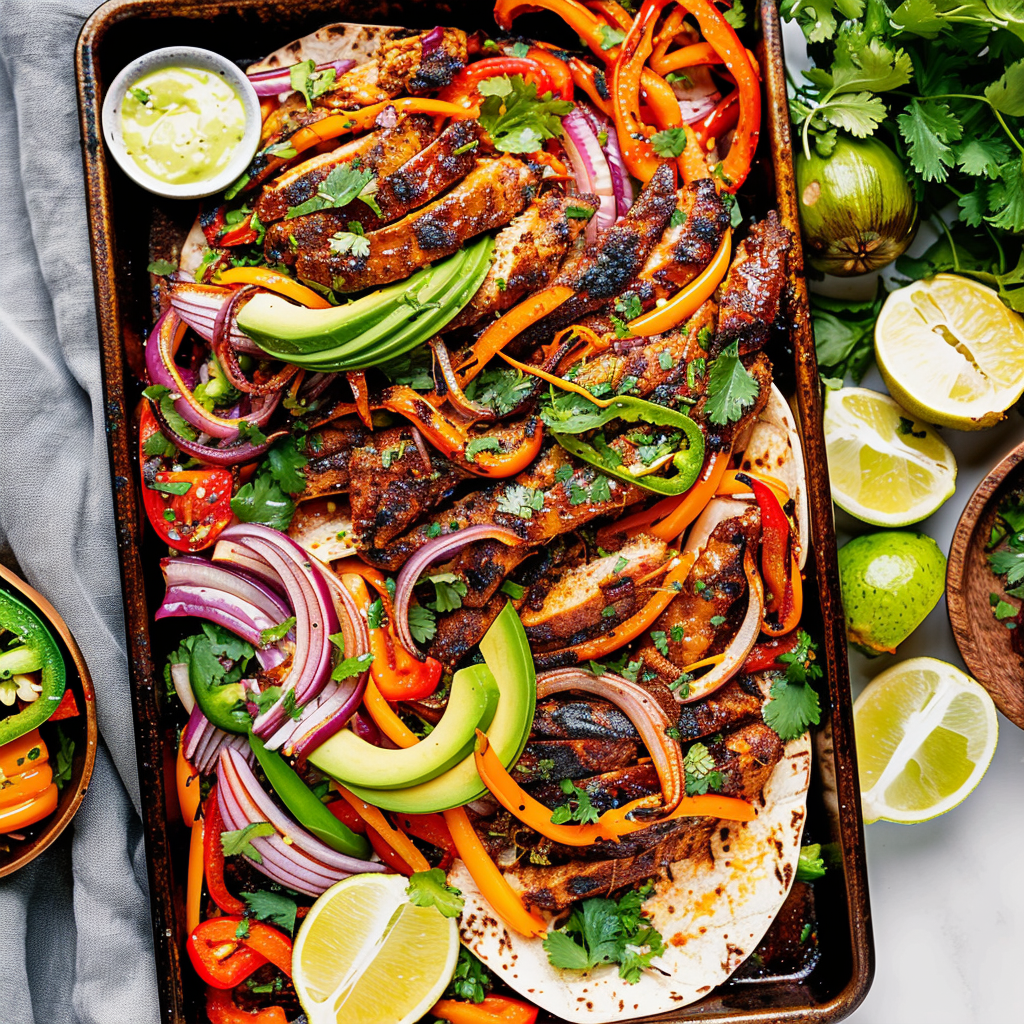 Recipe preparation for Sheet Pan Chicken Fajitas