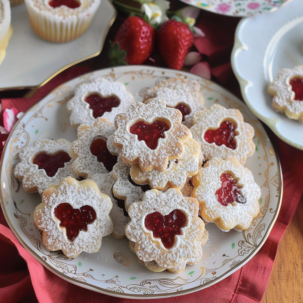 Recipe preparation for Linzer Cookies