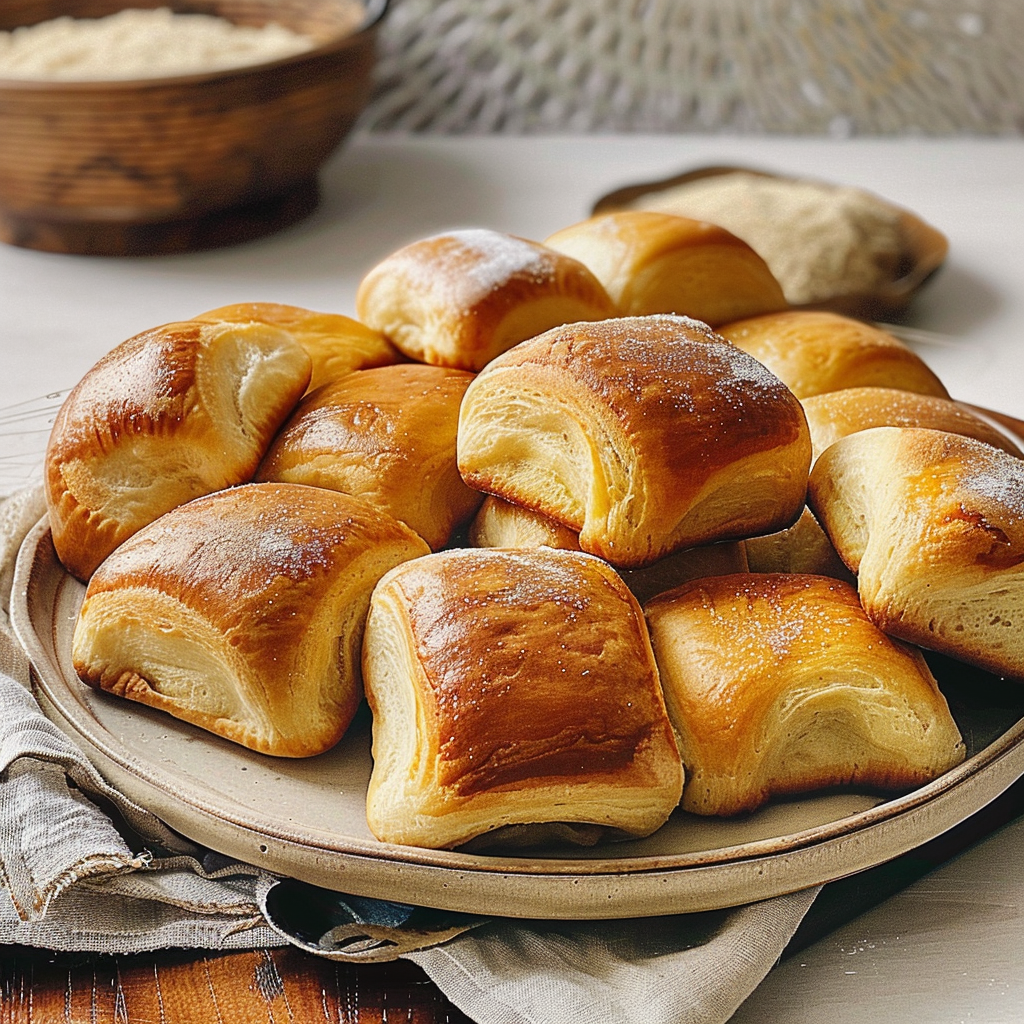 Recipe preparation for Homemade Parker House Rolls