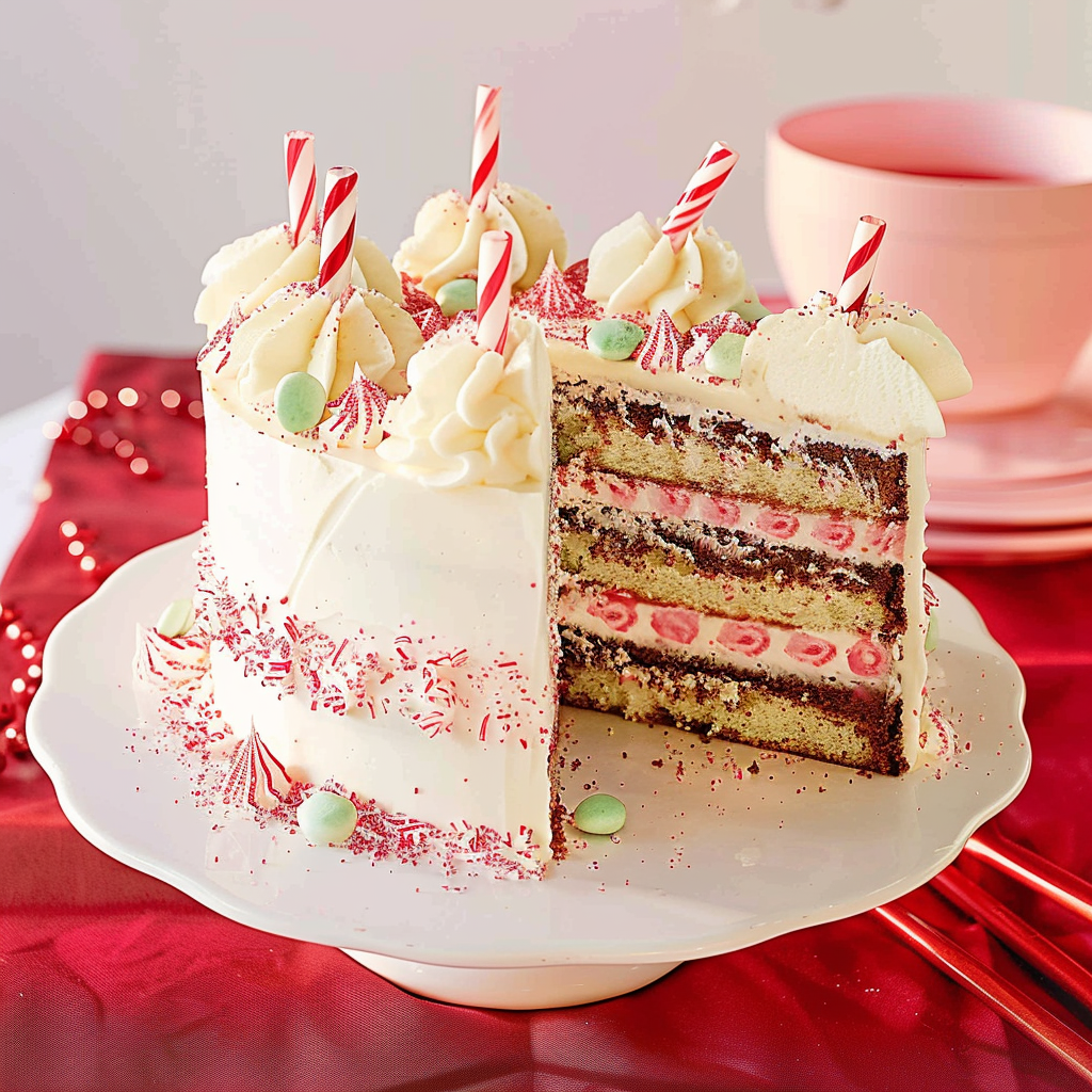 Recipe preparation for Peppermint Cake