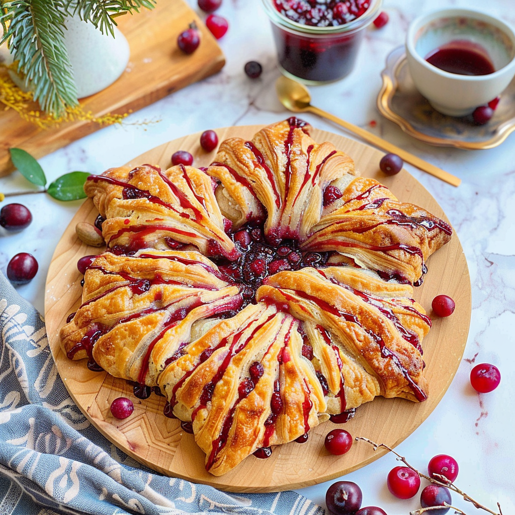 Recipe preparation for Sausage Cranberry Puff Pastry Stars