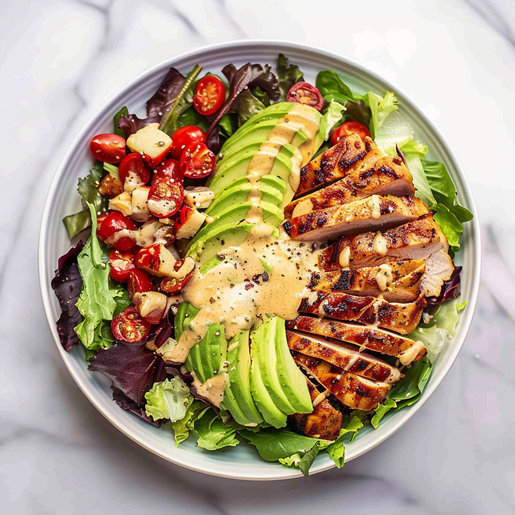 Recipe preparation for Healthy Chicken and Avocado Salad
