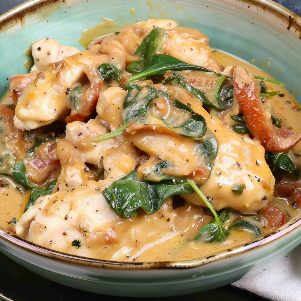 Recipe preparation for 15-Minute One-Pot Tuscan Chicken & Spinach