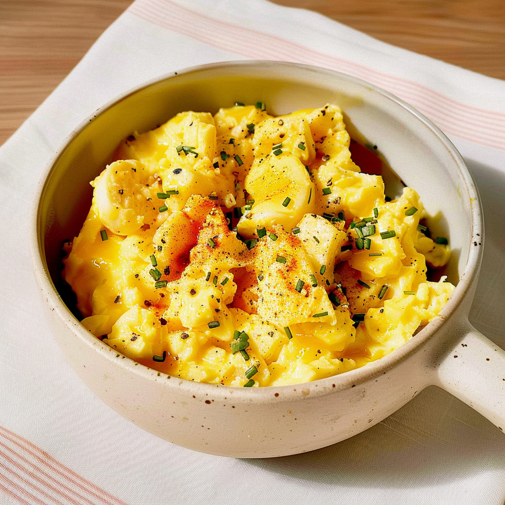 Recipe preparation for Easy Microwave Egg Mug Scramble