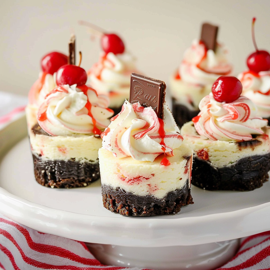 Recipe preparation for White Chocolate Peppermint Mini Cheesecakes